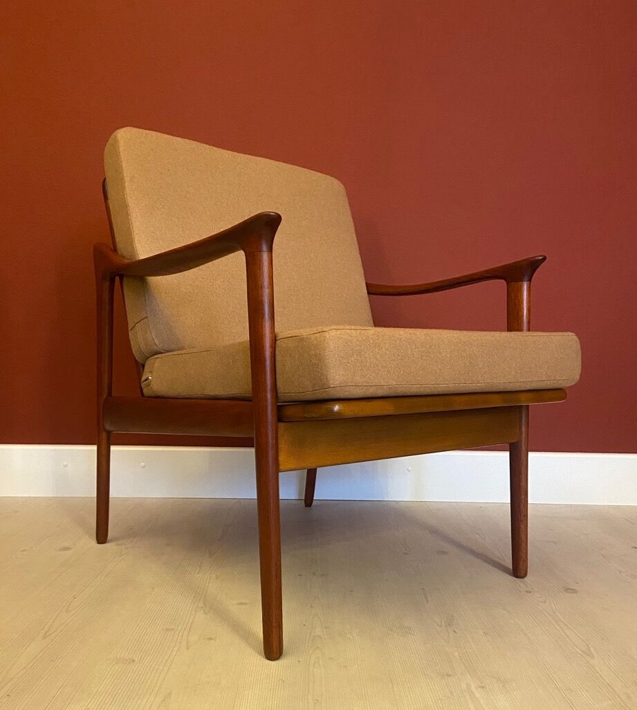 Norwegian teak lounge chair by Fredrik Kayser for Vatne, 1960s