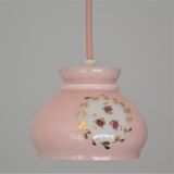 Vintage pink walkman floral pattern and golden frieze