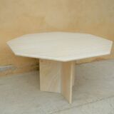 Vintage dining table in travertine by Cinna editions