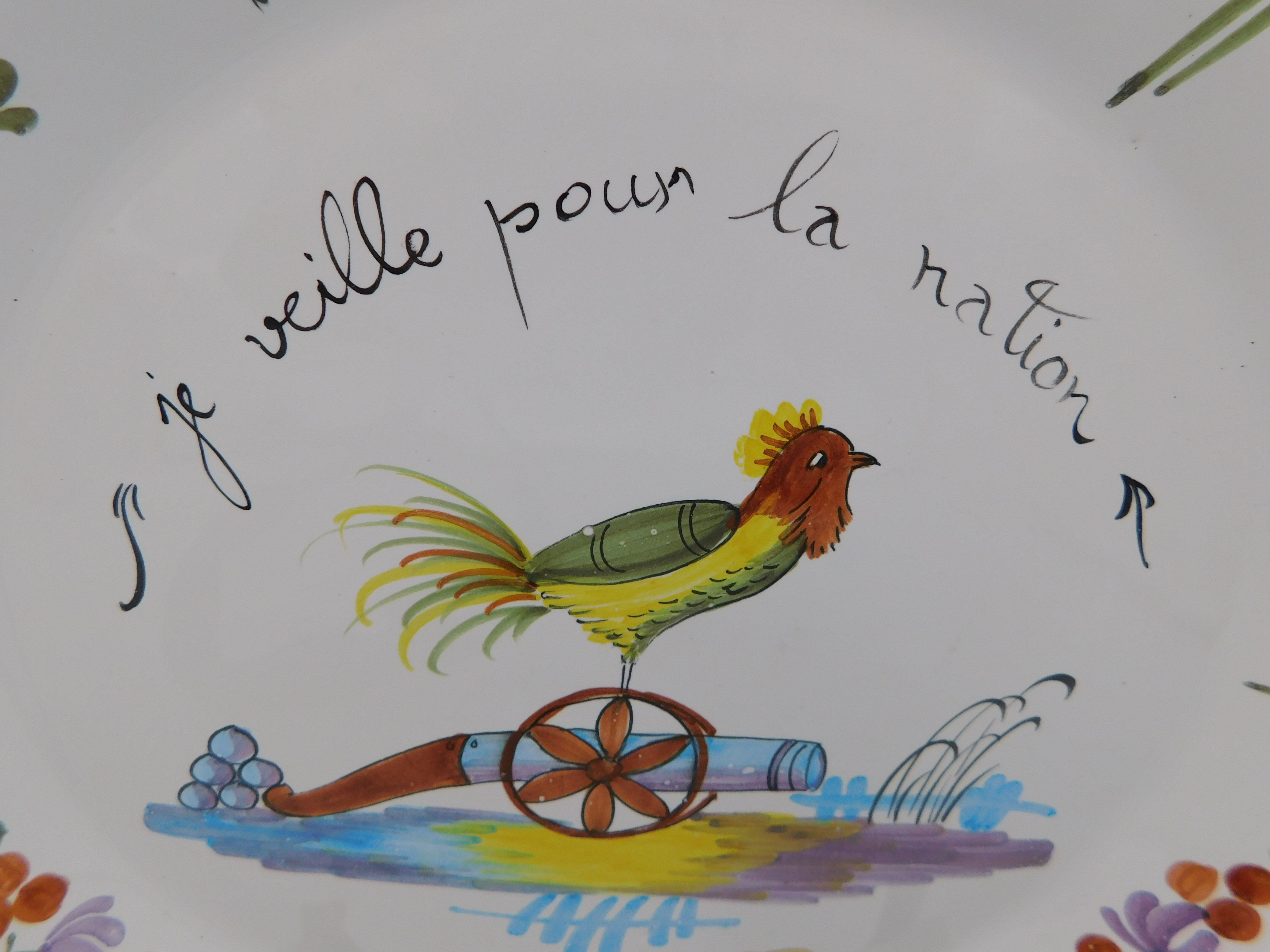 Assiette Clamecy décor au coq