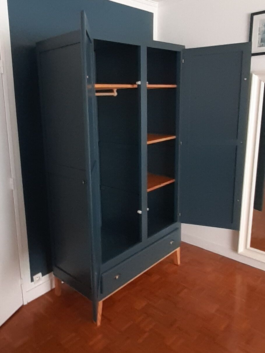 Scandinavian wardrobe wardrobe ganne blue