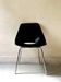 Barrel chair in black leather & chrome by Guariche for Steiner France 1970