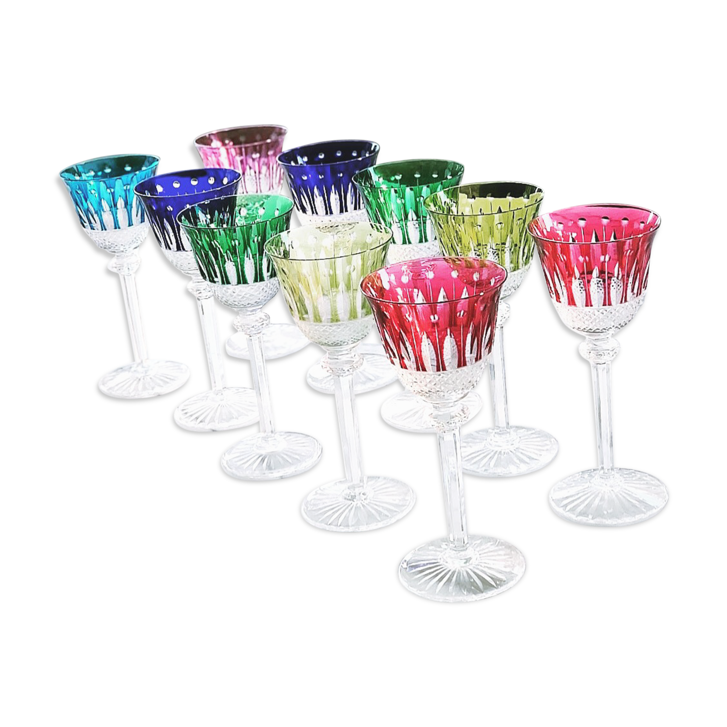 Saint Louis tommy 10 glasses roemer crystal