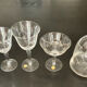11 Large crystal glasses engraved Boch geometric pattern