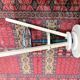 High screw tabout with a metal foot rest