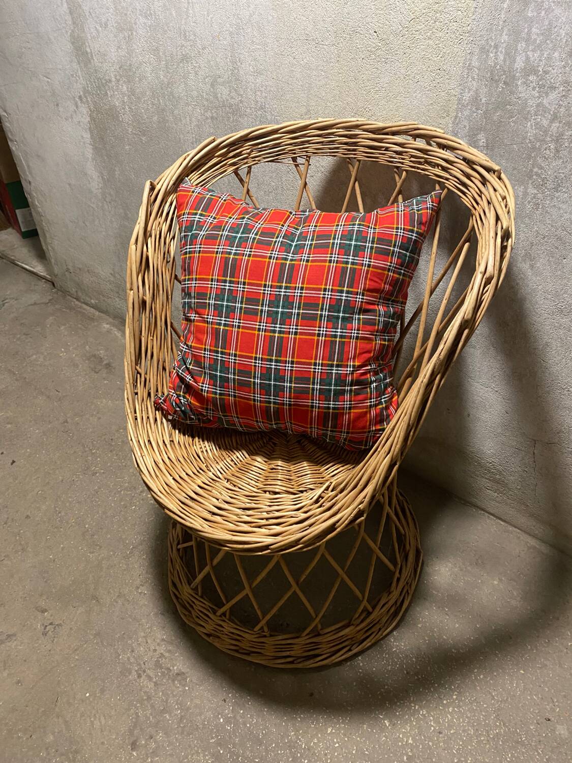 Vintage rattan armchair