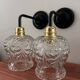 Paire d’appliques murales vintage en verre ciselé