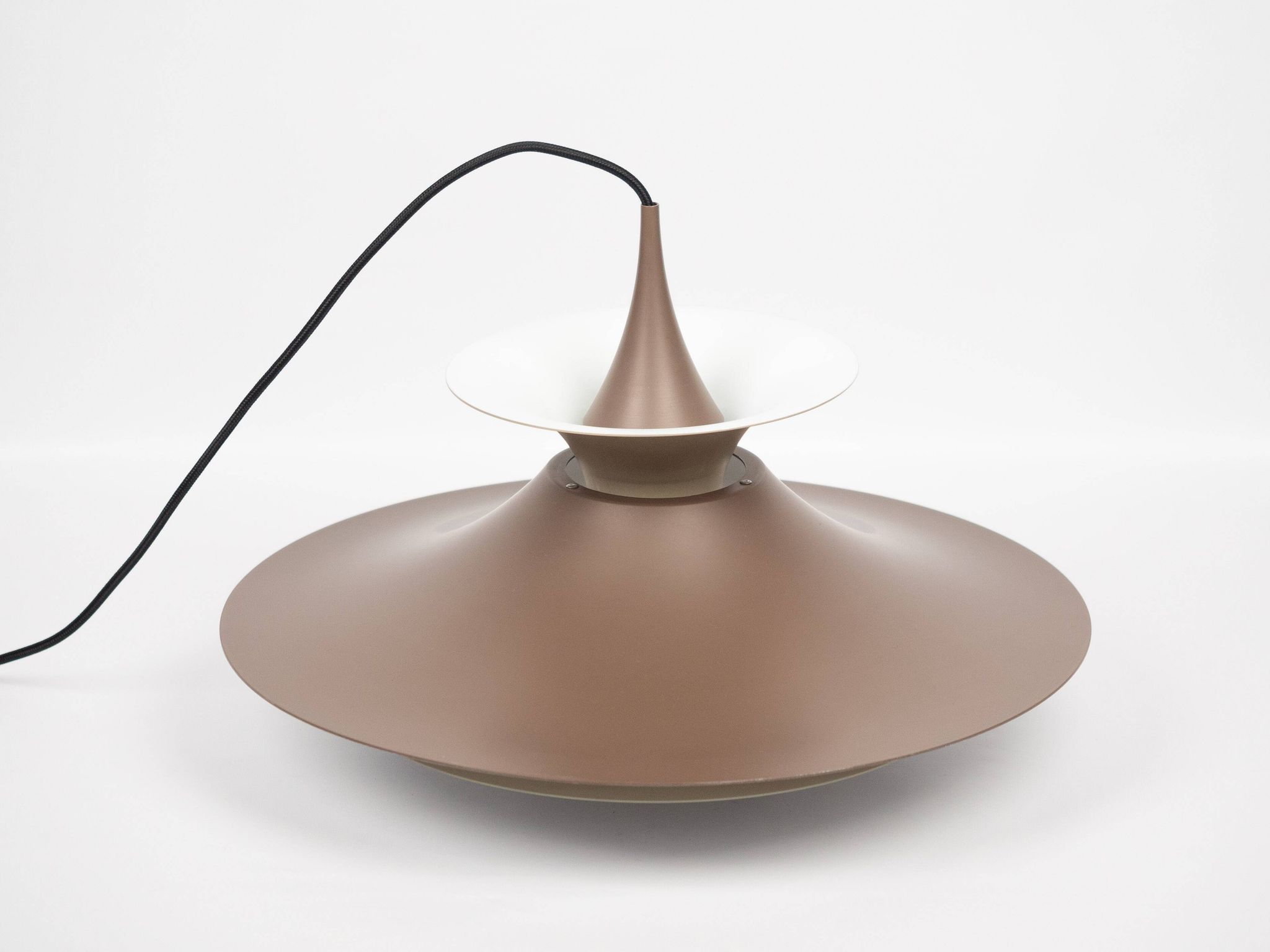 Danish vintage pendant lamp Radius by Erik Balslev, Fog og Morup, 1977