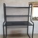 Desk shelves metal black vintage 80s