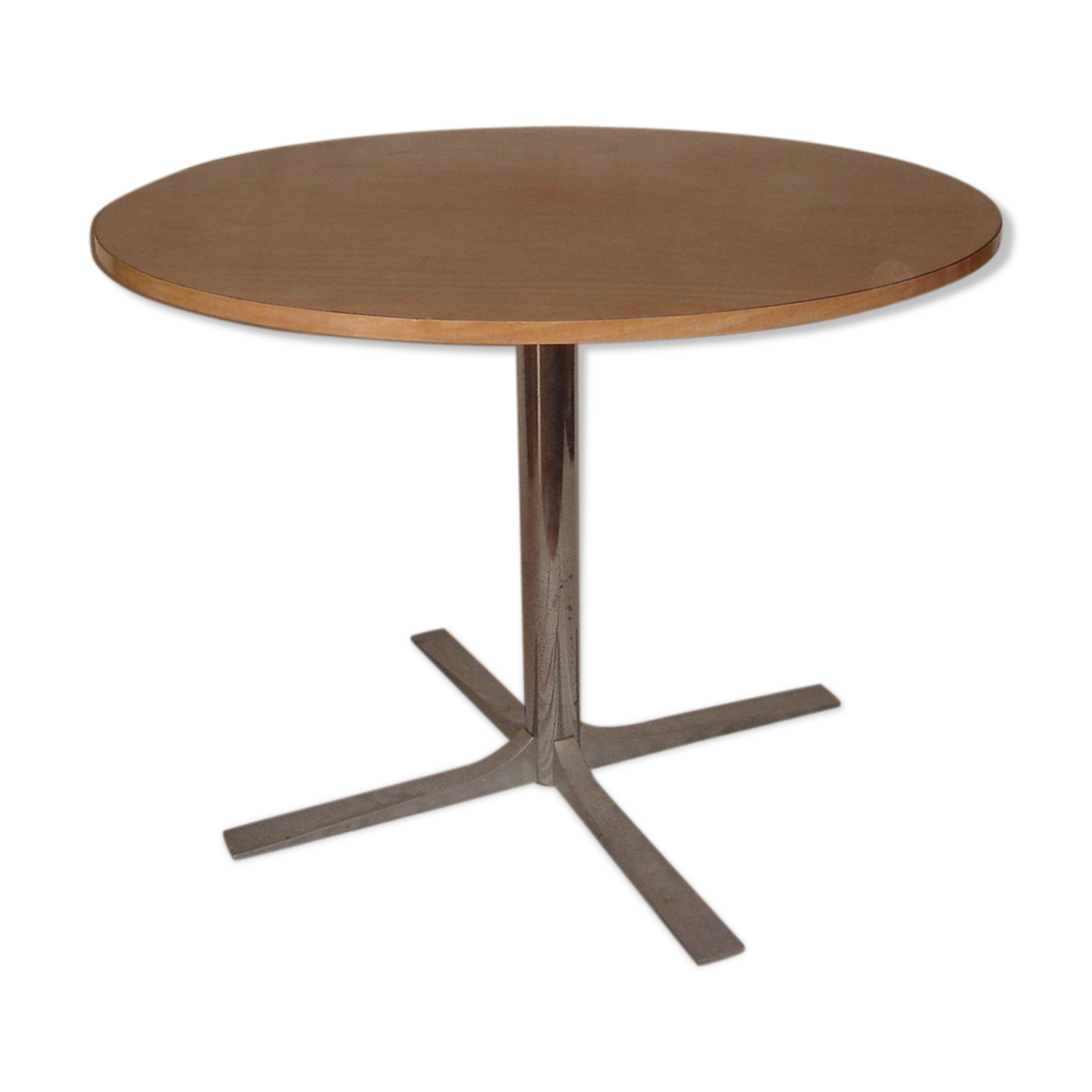 round table seventies foot chrome and formica Board