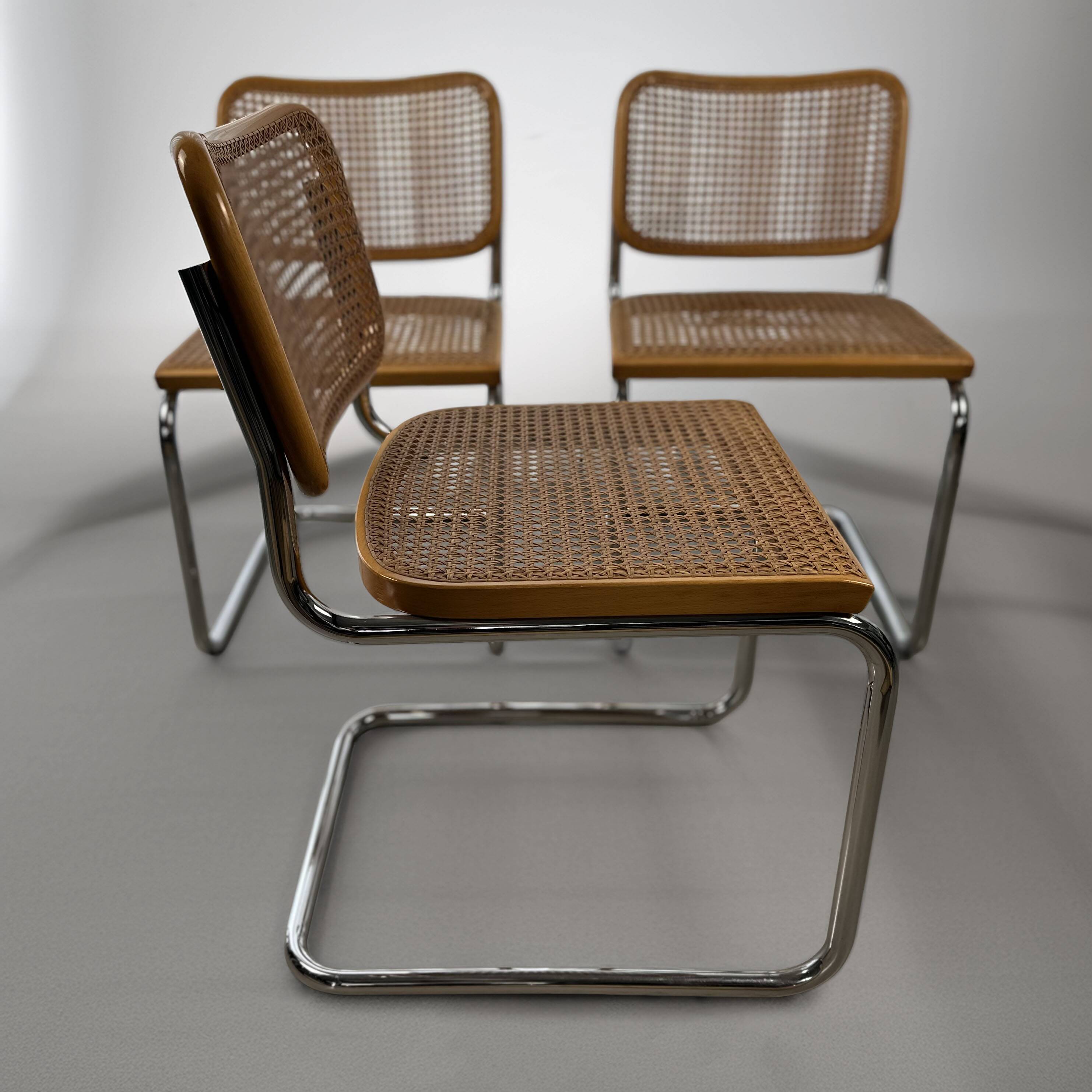 Ensemble de 6 chaises Cesca de Marcel Breuer pour Gavina, années 1960