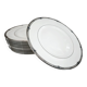 Set of 12 flat plates in English porcelain Wedgwood model Amherst.
