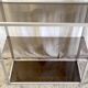 Design shelf in aluminum and smoked glass 70s/80s