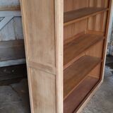 Open bookcase in chene