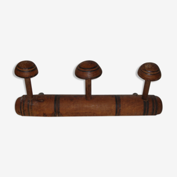 Porte manteaux 3 patères en bois de 1920/30