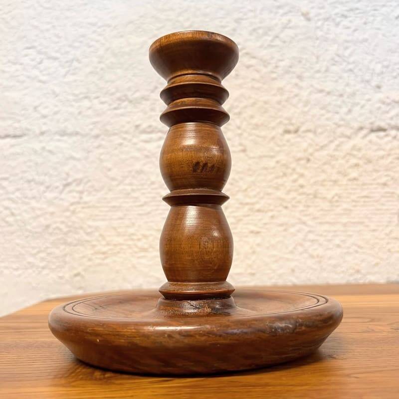 Bougeoir en bois vintage