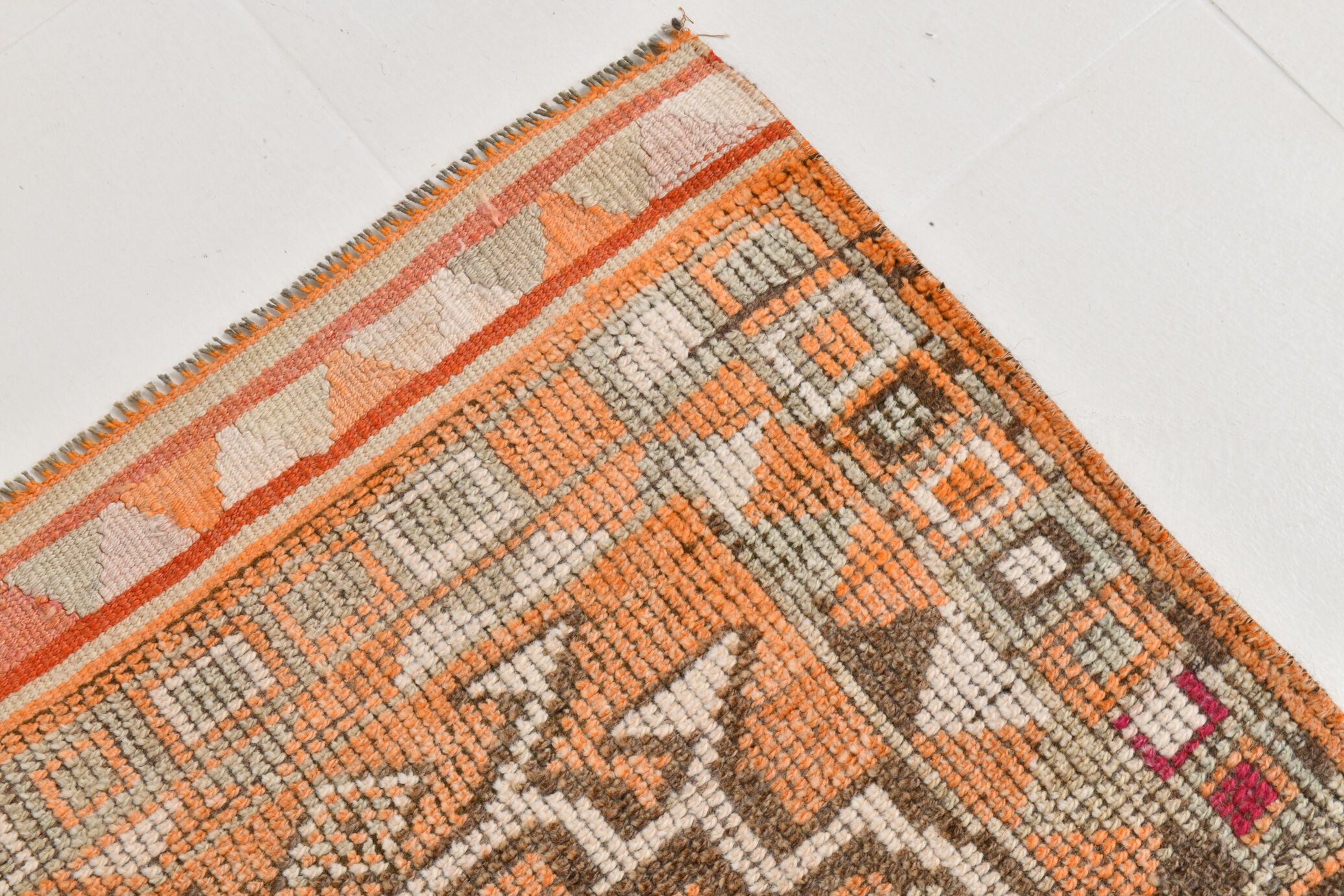 3x14 1960s Antique Vintage Runner Rug,84x427Cm