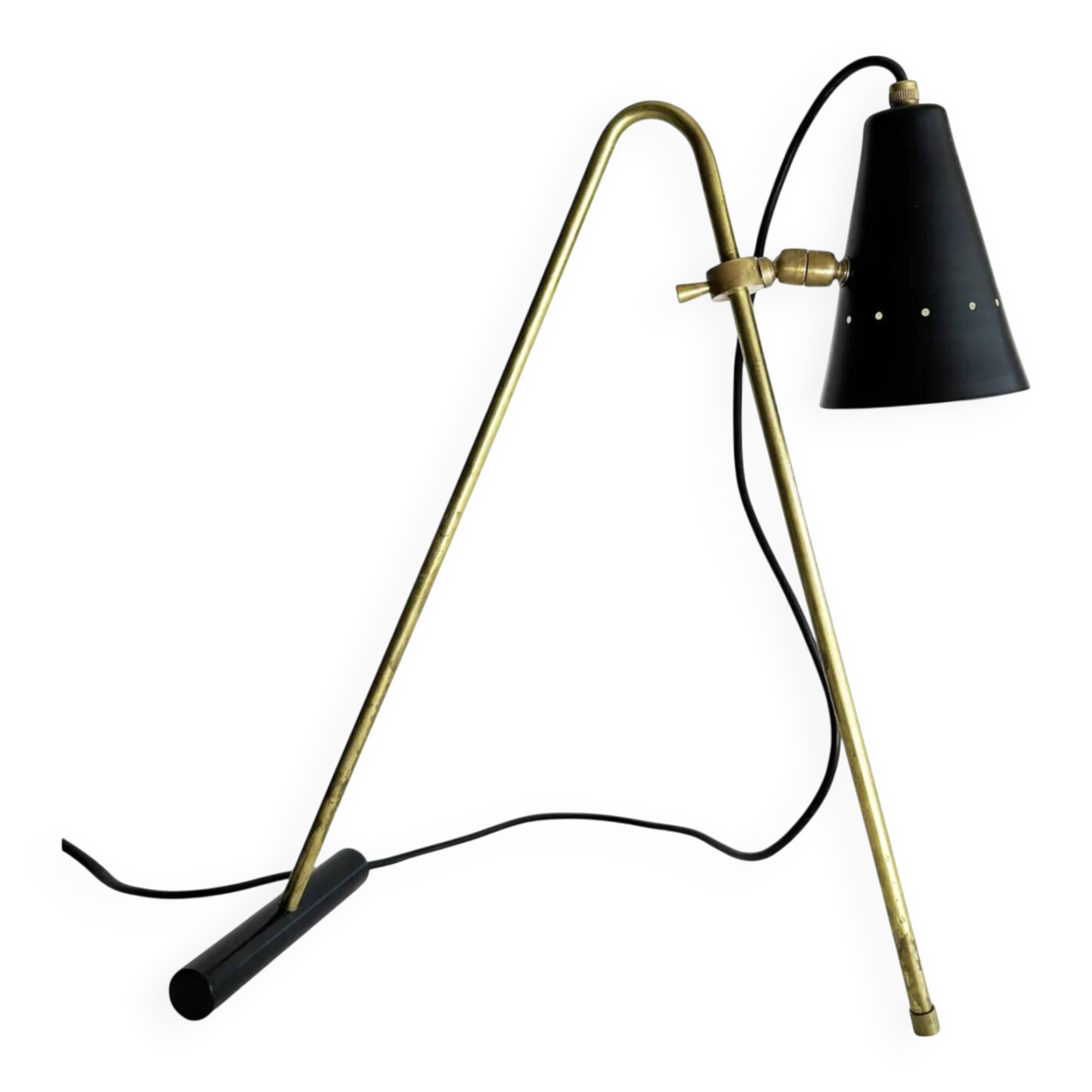 Large and beautiful adjustable bipod lamp, 1950s design