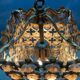 Bronze Pink Crystal Light Pendant 1960’s