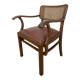 Office chair format bridge wood leather and canning 20s