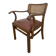 Office chair format bridge wood leather and canning 20s