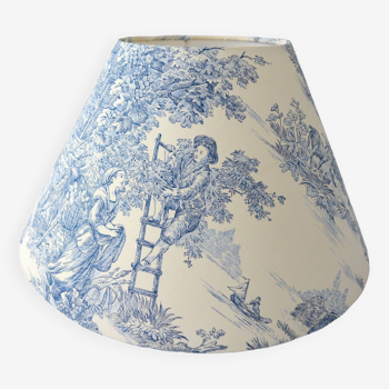 Blue jouy canvas lampshade