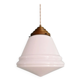 Art Deco conical white opaline suspension, 1920-30