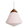 Art Deco conical white opaline suspension, 1920-30
