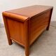 Ancienne commode 3 tiroirs en orme massif design années 70 brutaliste