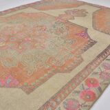 Orange & Beige Wool Handmade Rug sku 2607