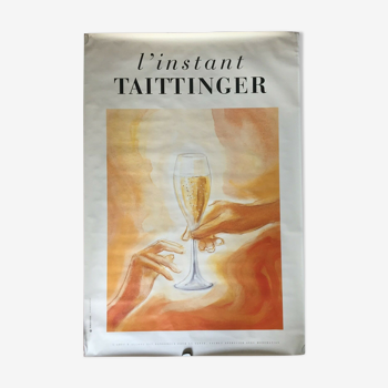 Affiche "L'Instant Taittinger Champagne" 118x174cm 1985