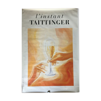 Affiche "L'Instant Taittinger Champagne" 118x174cm 1985