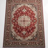 Large vintage carpet pure wool Persian design 240x340cm French made