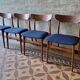 Set of 4 Schionning and Elgaard teak dining chairs, Denmark 1960s