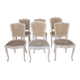 Set of 6 reclaimed solid wood cane chairs