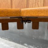 Brutalist corner bench in oak – European design, 1960s/70s