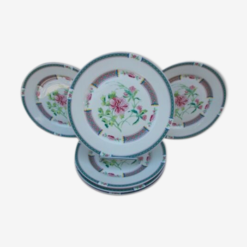 6 assiettes dessert Limoges La porcelaine de la Licorne Chine Impériale