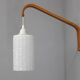 1960s Wooden Wall Lamp with Glass Shade, Czechoslovakia