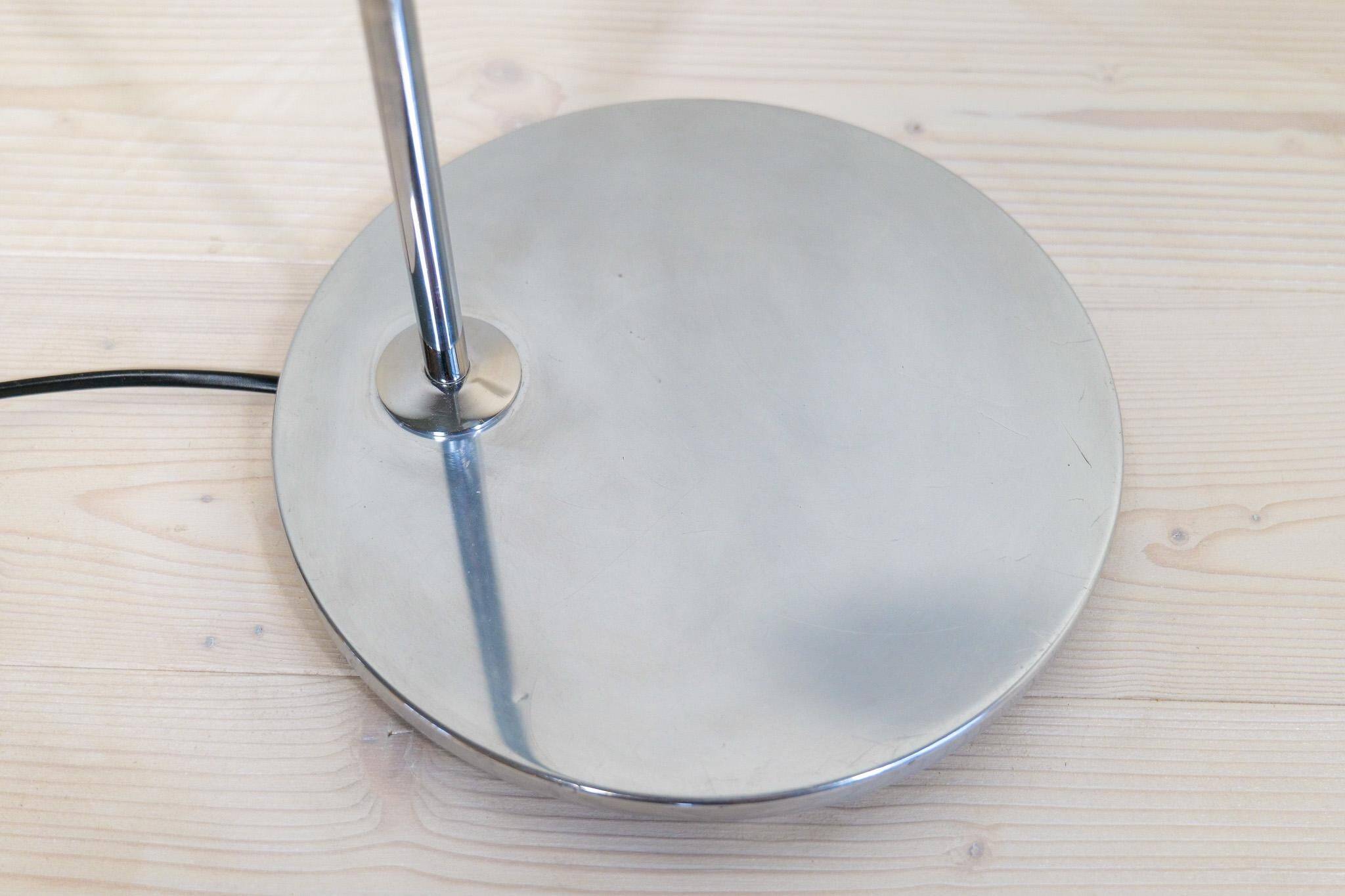 Mid-century modern floor lamp in chrome, model G-075 by Bergboms, Sweden, 1960s.