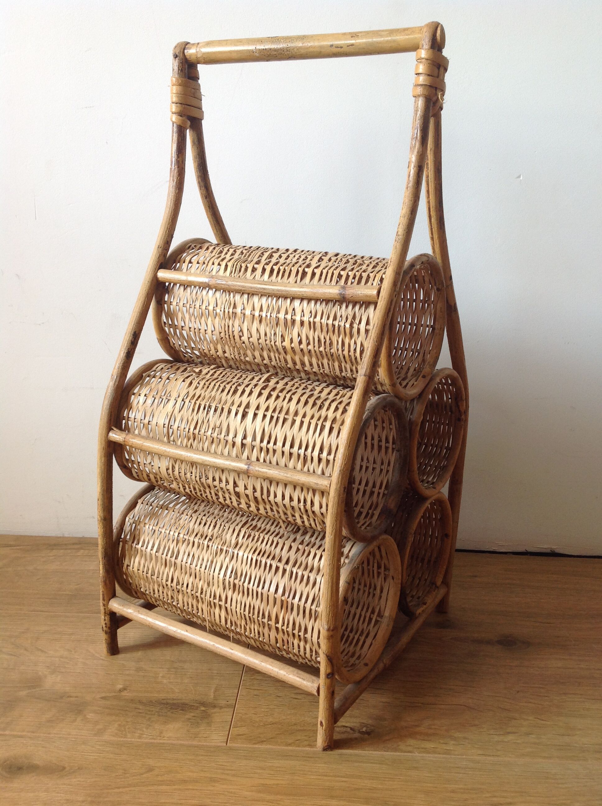 Rattan bottle locker