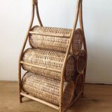 Rattan bottle locker