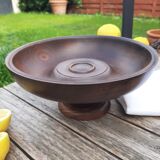 Vintage wooden standing fruit cup