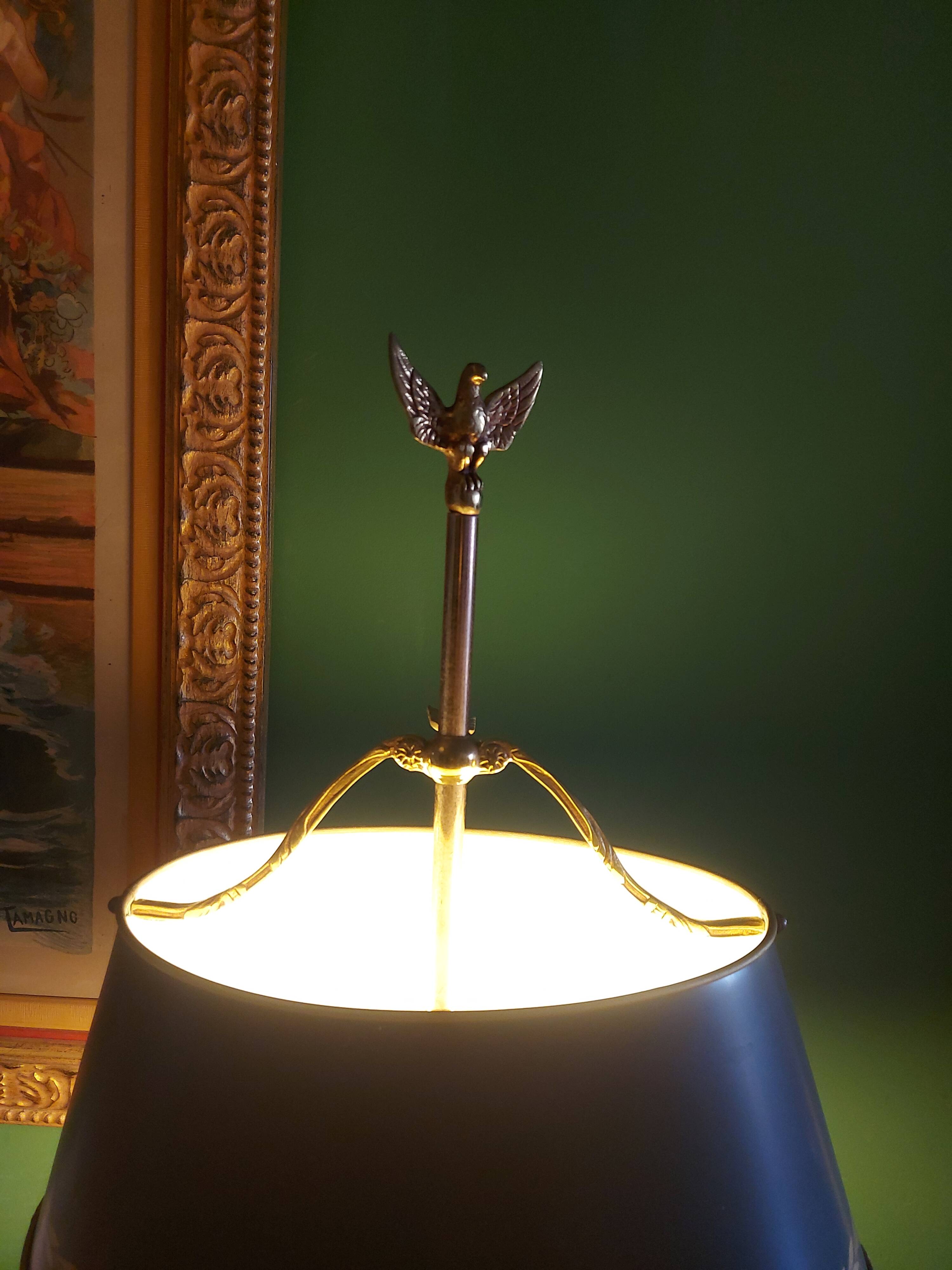 BOUILLOTTE LAMP IN BRONZE, SIGN DECOR