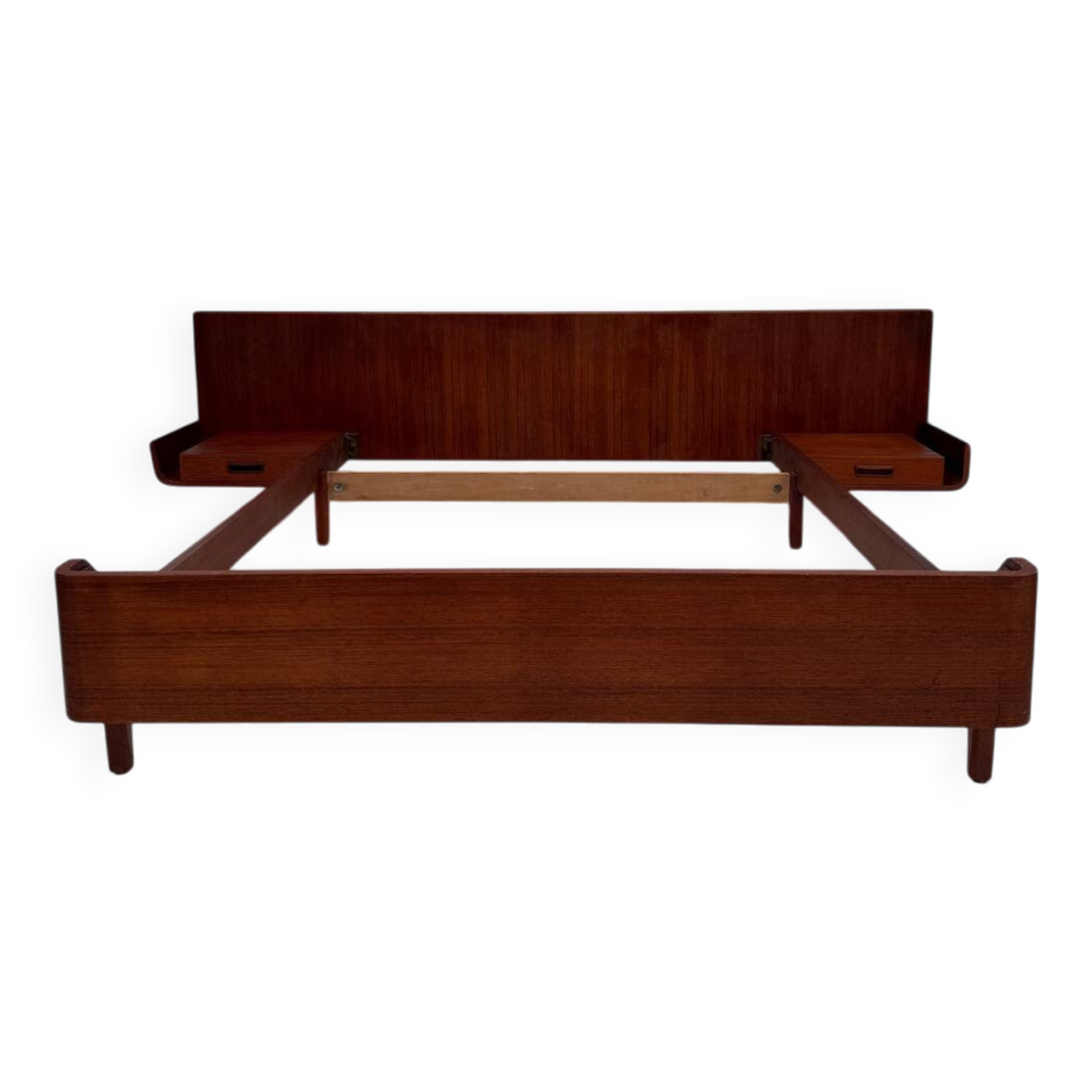 Scandinavian double teak bed