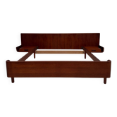 Scandinavian double teak bed