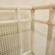 Pair of Lacquered canework shelves, Bamboo and Glass, 1980s - Italy