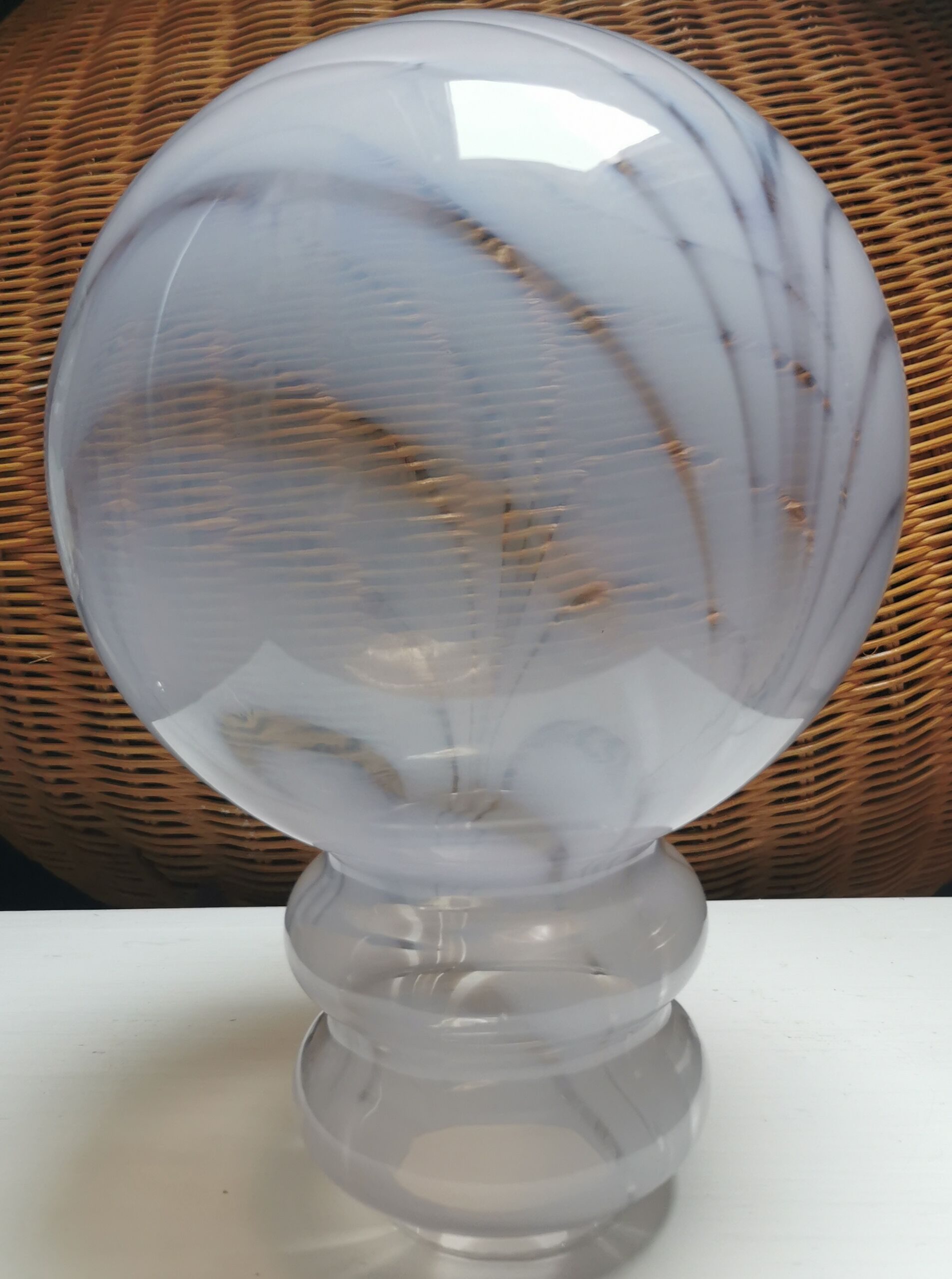 Globe lamp Italy marbled decoration space age