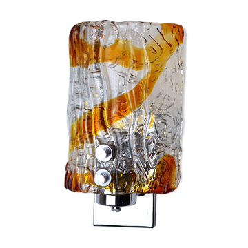Wall lamp Murano Mazzega, Bicolore, Italy, 1970