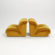 Pair of Tiffany Doimo Salotti lounge chairs, 1970s