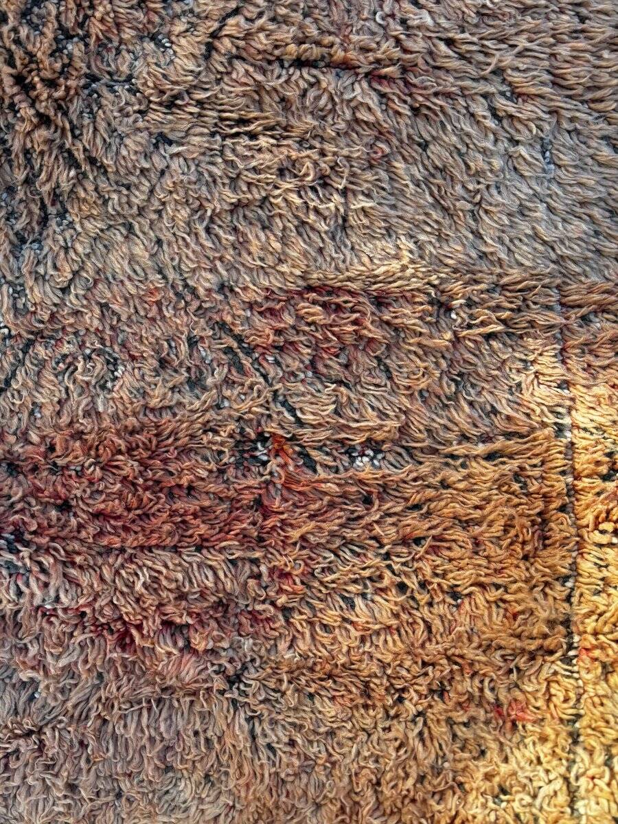 bohemian Berber carpet Boujad salmon in wool